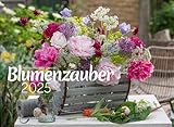 Blumenzauber Kalender 2025, Wandkalender im Querformat (45x33 cm) - Blumenkalender