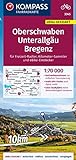 KOMPASS Fahrradkarte 3345 Oberschwaben, Unterallgäu, Bregenz 1:70.000: reiß- und wetterfest mit Extra Stadtplänen