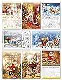 50 Weihnachtskarten Nostalgie Grußkarten Weihnachten Klappkarten mit Umschlägen 220-3206