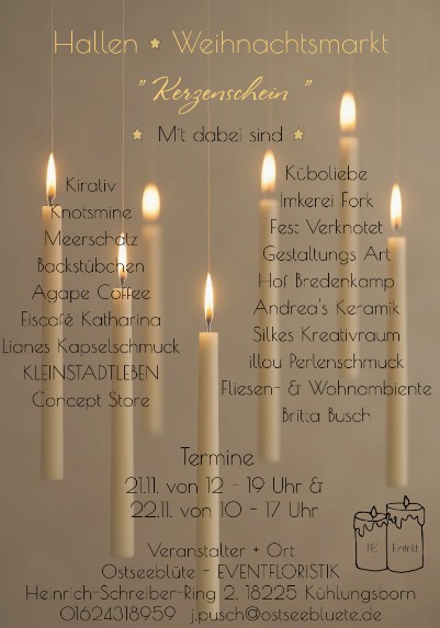 Kühlungsborn, Hallen – Weihnachtsmarkt "Kerzenschein"