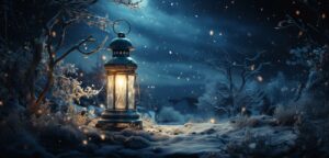 Laterne im Schnee