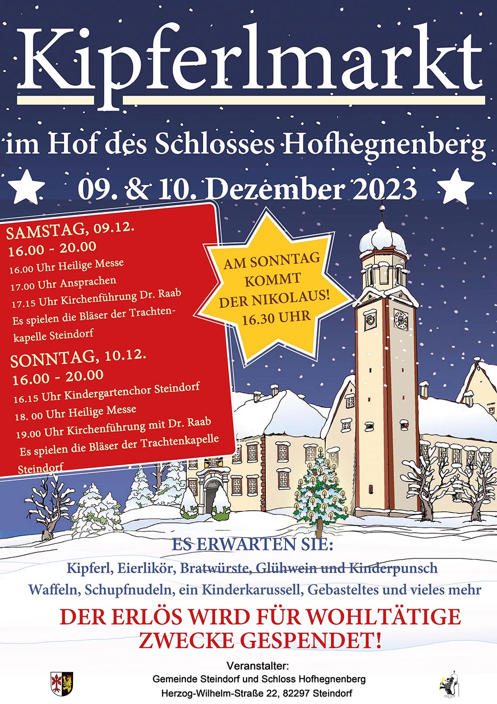 Plakat weihnachtsmarkt hofhegnenberg