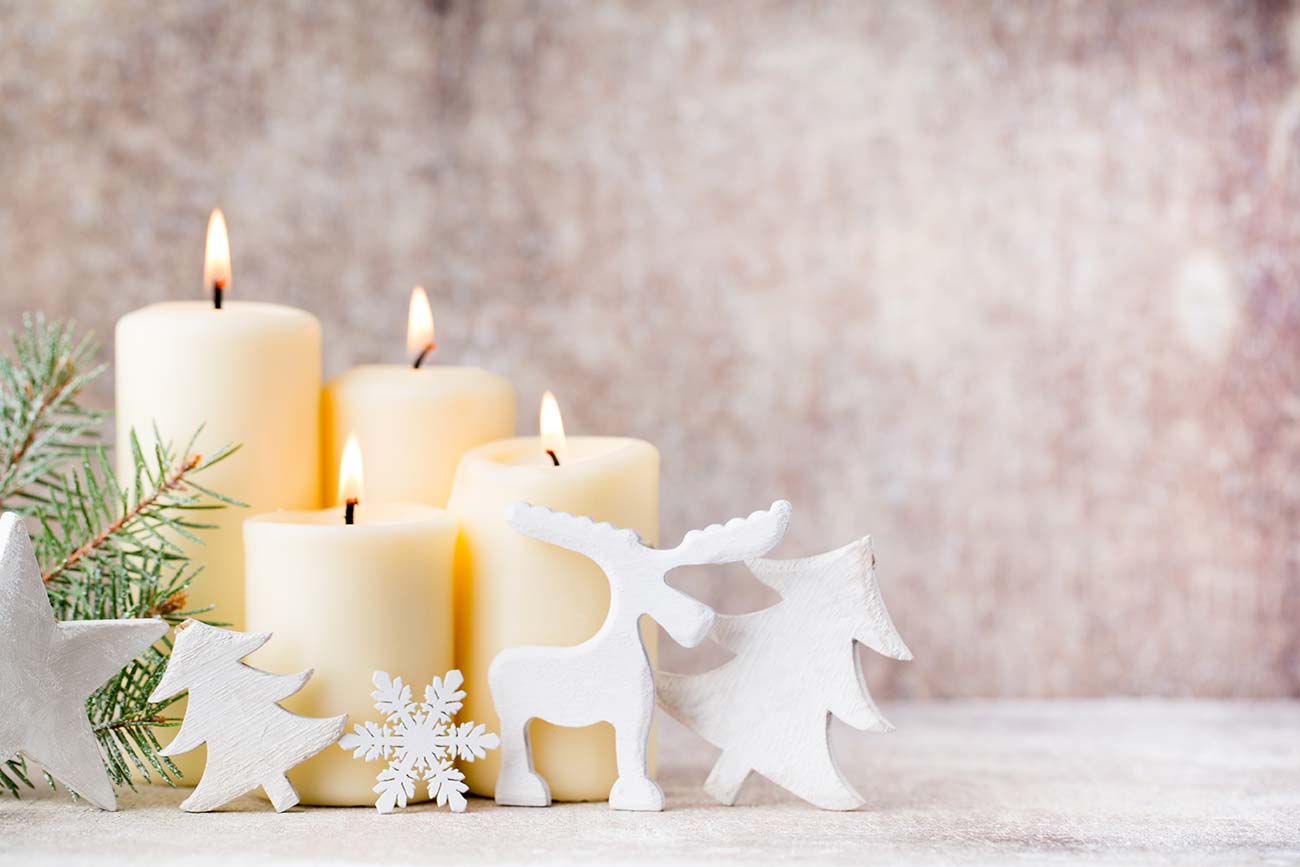 Kerzen zur Weihnachtszeit