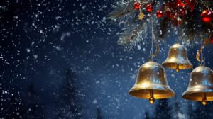 weihnachten glocken kugeln schnee