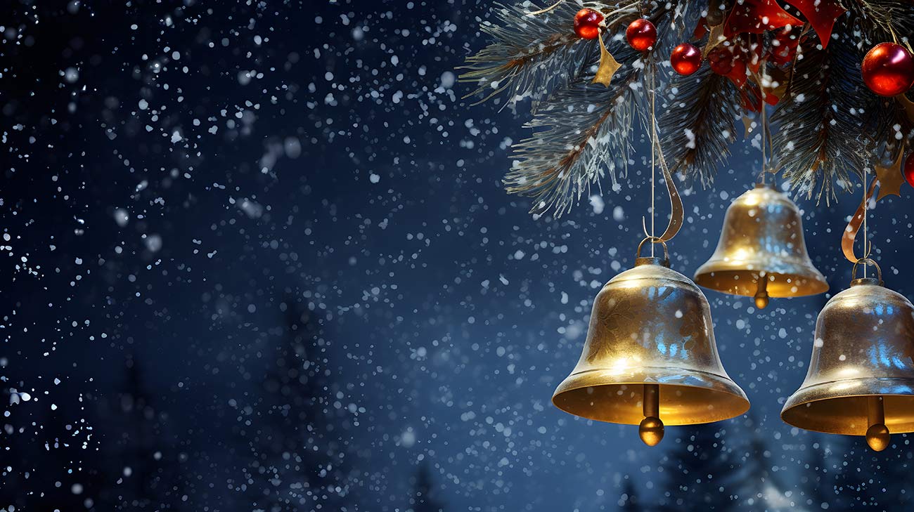 weihnachten glocken kugeln schnee